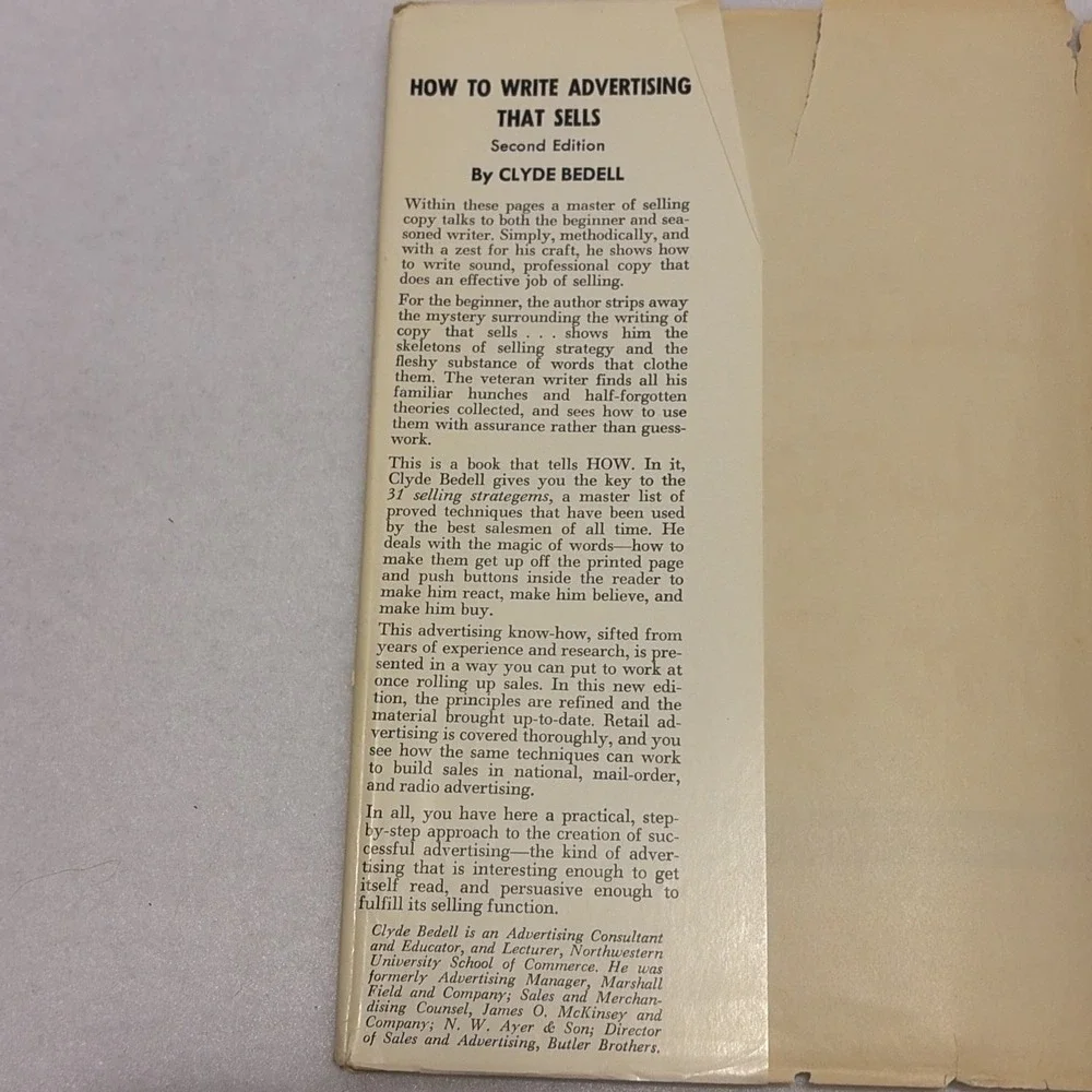 How to Write Advertising That Sells‎ - Clyde Bedell Revised 2nd Edition 1968